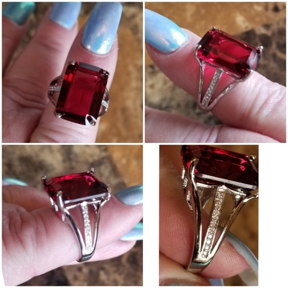 21ct pink Rubilite Tourmaline Ring Size 8 - Picture 3 of 7